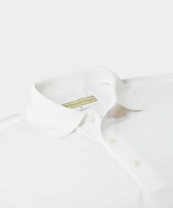 Solid Performance Pique Knit Collar - White DR015-MSP-100_1