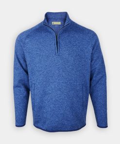 Men's Fleece Golf Pullover - Azure